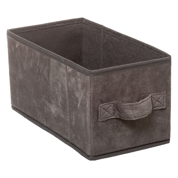 Κουτί Αποθήκευσης (15x31x15) F-V Velvet Storage Grey 173699A