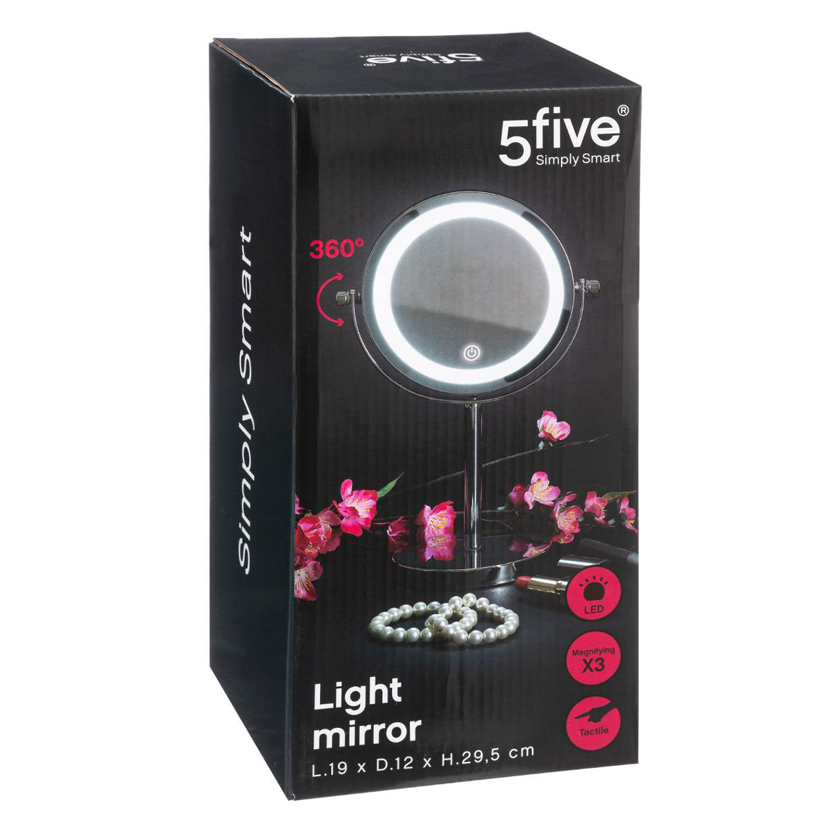 Επιτραπέζιος Καθρέφτης με Led (Φ19X29 5) F-V Mirror 160974 Home Διακόσμηση Καθρέφτες Spitishop