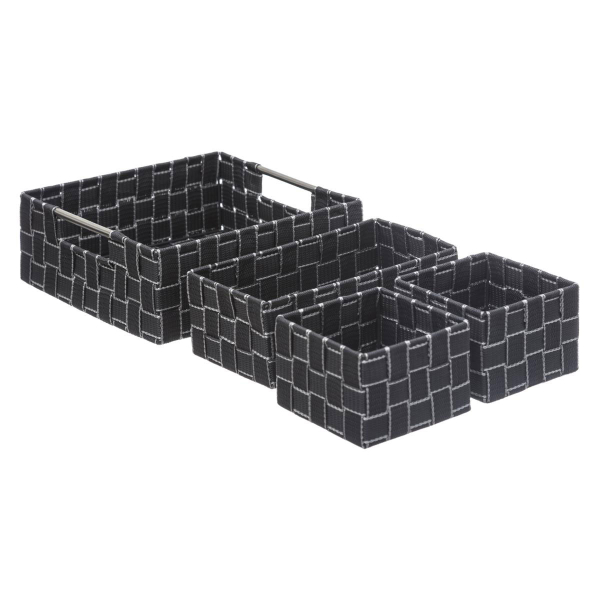 Καλάθια Αποθήκευσης (Σετ 4τμχ) F-V Storage Baskets D.Grey 160829B
