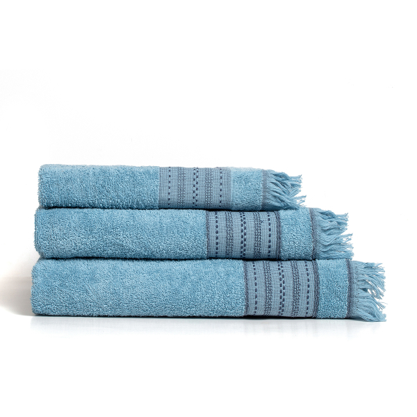 Πετσέτες Μπάνιου (Σετ 3τμχ) Melinen Jesper Blue 450gsm