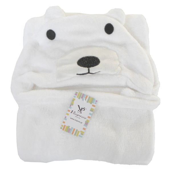 Κουβέρτα Fleece Με Κουκούλα (76x102) Viopros Σχ 85