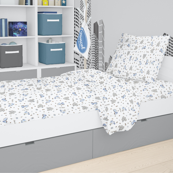 Πάπλωμα Μονό (160x240) Dimcol Ελεφαντάκι 174 Blue