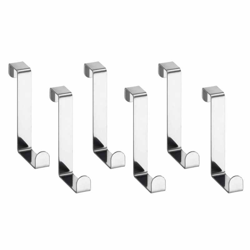 Κρεμαστράκια Πόρτας (Σετ 6τμχ) Wenko Inox Shiny 4214062100