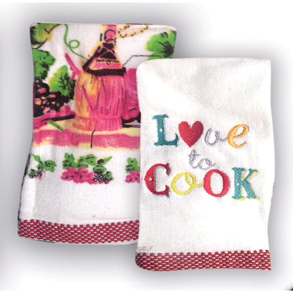 Πετσέτες Κουζίνας (Σετ 2τμχ) Rythmos Love To Cook
