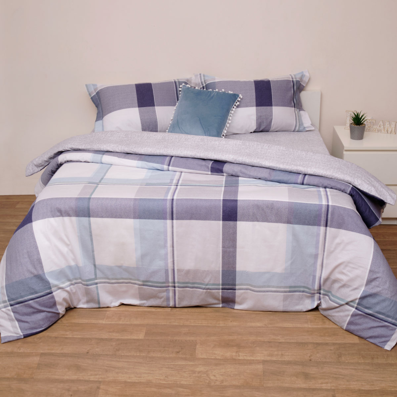 Πάπλωμα Υπέρδιπλο (Σετ 220x240) 2 Όψεων Viopros Cotton Satin Κούπερ