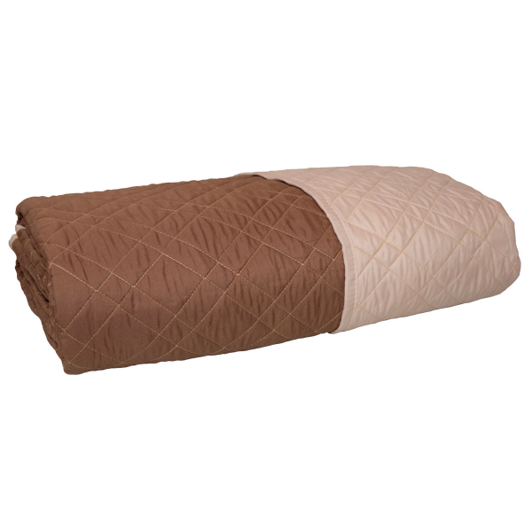 Κουβερλί Υπέρδιπλο (220x240) 2 Όψεων Viopros 5100 Μπεζ/Καφέ