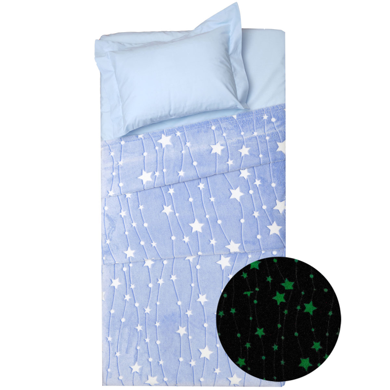 Φωσφοριζέ Κουβέρτα Fleece Μονή (150x220) Viopros Αστέρ