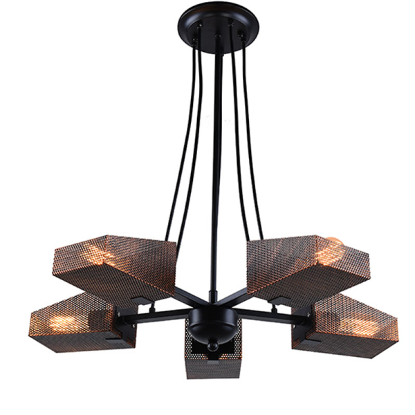 Φωτιστικό Οροφής Πολύφωτο Aca EG166125PBC Black Matt/Cooper