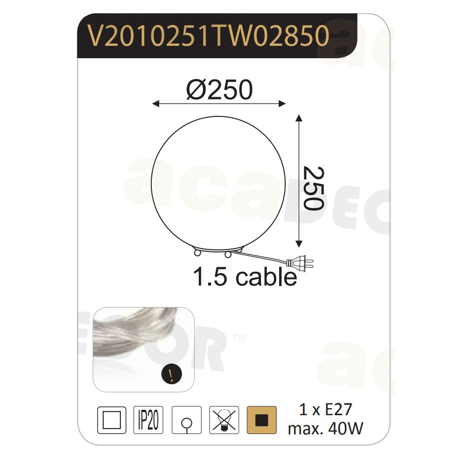 Φωτιστικό Δαπέδου Aca Luna V2010251Tw White Home Φωτιστικά Spitishop