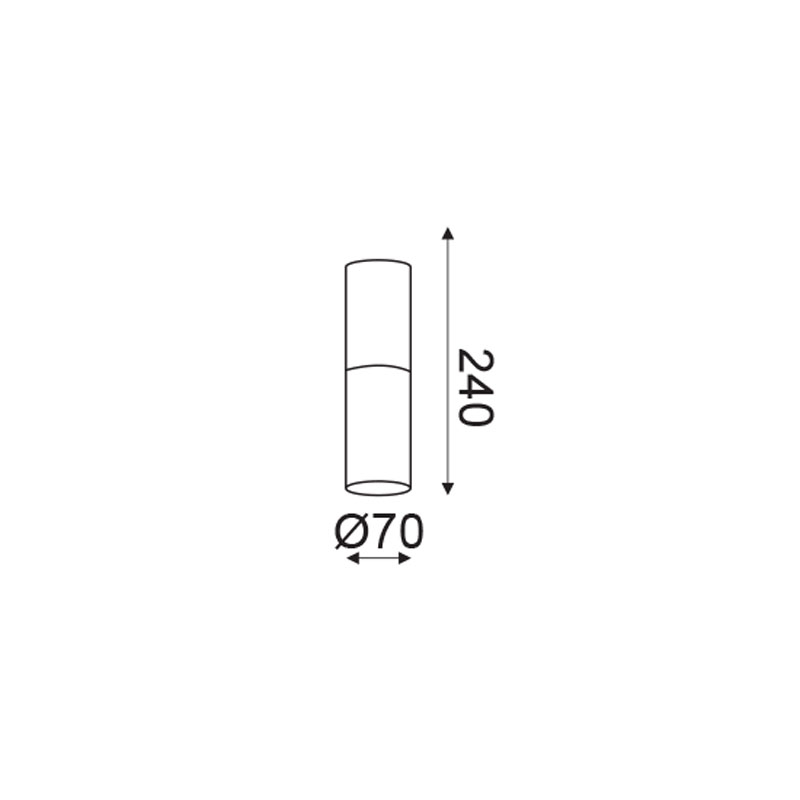 Σποτ Μονόφωτο Aca Placebo V372581Ccw White Matt Grey Home Φωτιστικά Οροφής - Τοίχου Spitishop