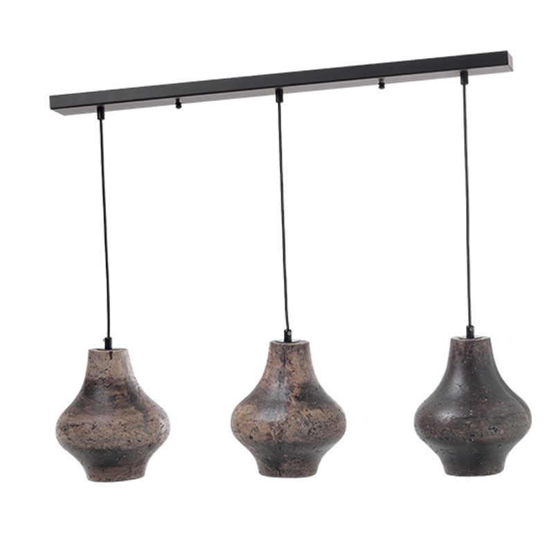 Φωτιστικό Οροφής Τρίφωτο Aca V372643PSB Brown