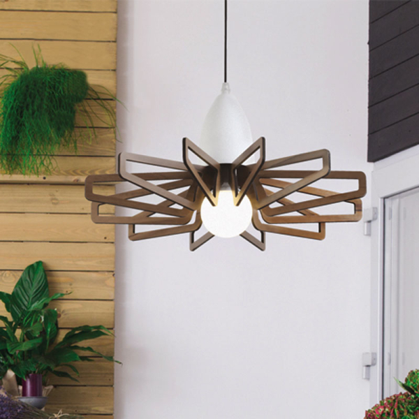 Φωτιστικό Οροφής Μονόφωτο Aca Alps ZM170051P Wood