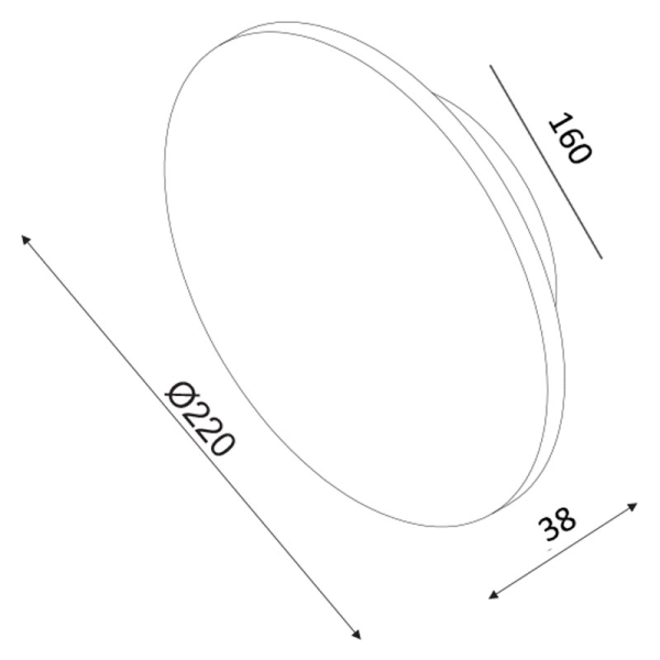 Απλίκα Τοίχου LED Aca Eclipse ZM1710LEDWB Black Matt