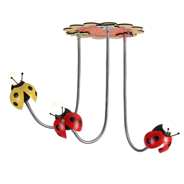 Παιδικό Φωτιστικό Οροφής Τρίφωτο Aca Bees ZN170163CRY Ladybug