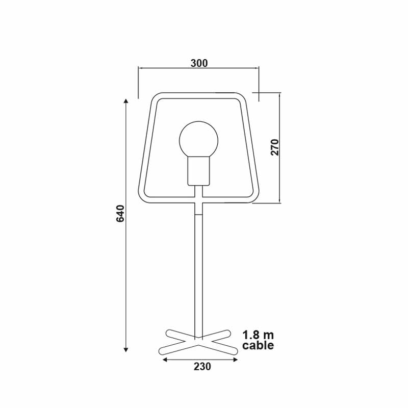 Πορτατίφ Aca V362491Tb Black Matt Home Φωτιστικά Επιτραπέζια Spitishop