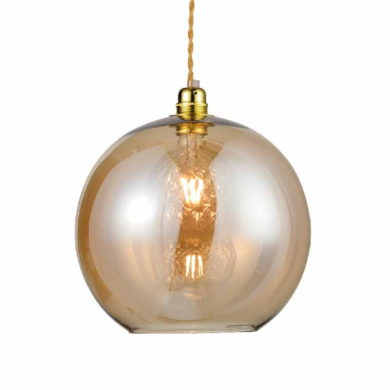 Φωτιστικό Οροφής Μονόφωτο Aca Pythia V3643330AM Gold/Amber