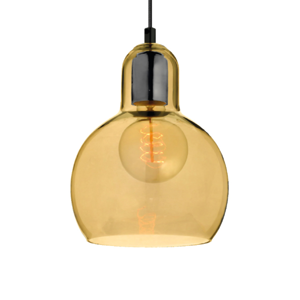 Φωτιστικό Οροφής Μονόφωτο Aca Bloom V292851PAM Amber