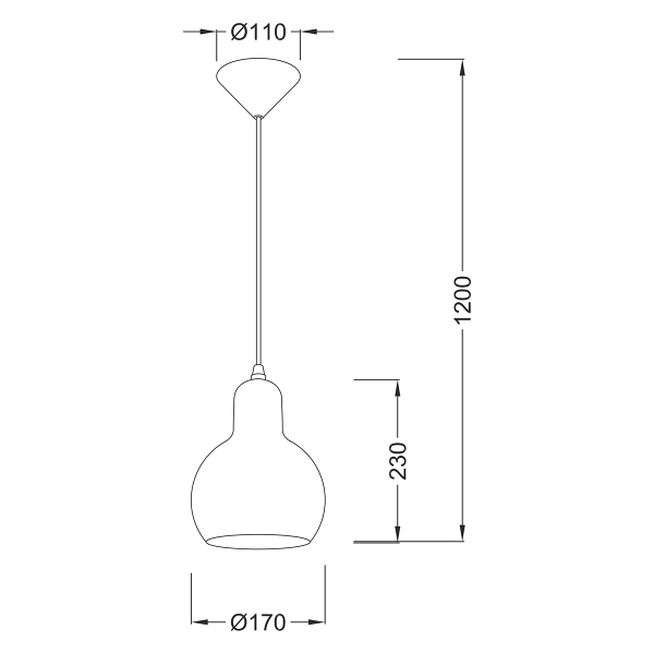 Φωτιστικό Οροφής Μονόφωτο Aca Bloom V292851PAM Amber