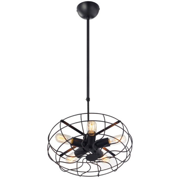 Φωτιστικό Οροφής Πολύφωτο Aca V352715P Black Matt