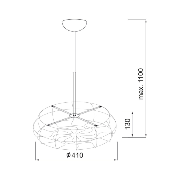 Φωτιστικό Οροφής Πολύφωτο Aca V352715P Black Matt