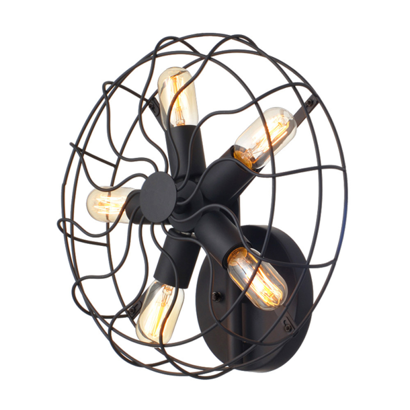 Απλίκα Τοίχου Aca V352715W Black Matt