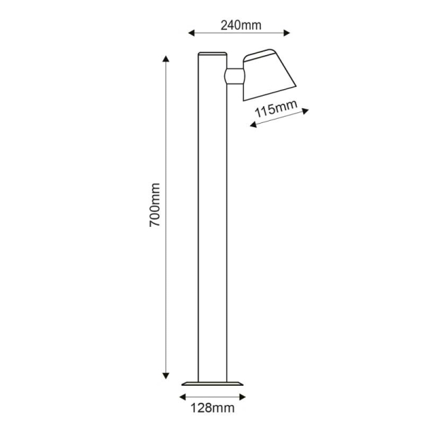 Φωτιστικό Κολώνα Εξωτερικού Χώρου Aca VIDA1POG Grey