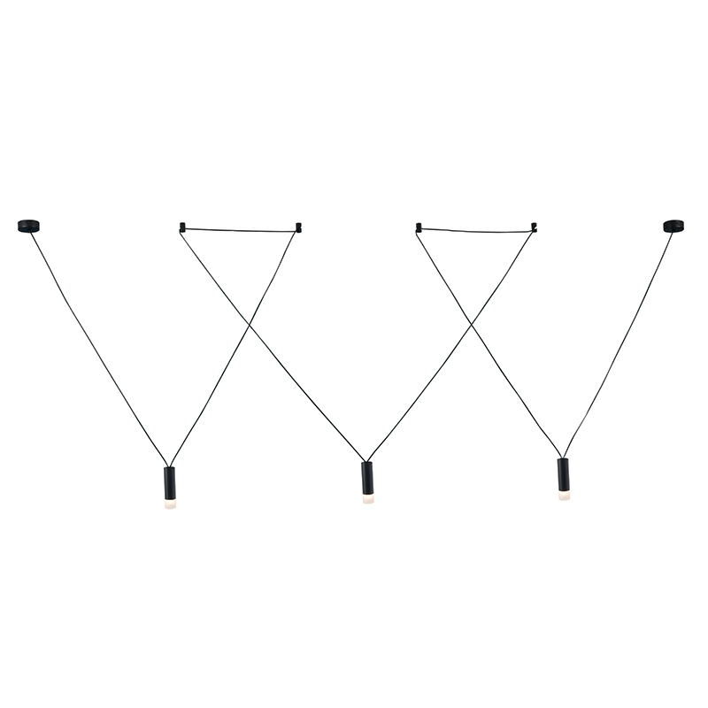 Φωτιστικό Οροφής Τρίφωτο Aca Teres YL22P3BK Black