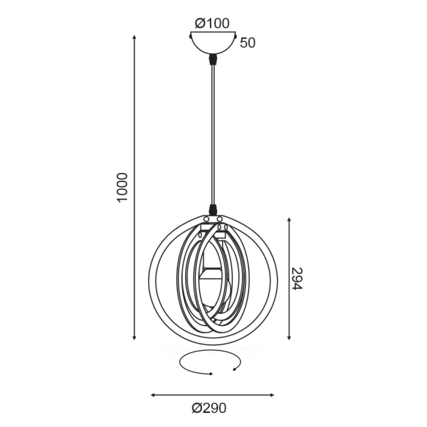 Φωτιστικό Οροφής Μονόφωτο Aca Triton ZM391P29WDL D.Brown