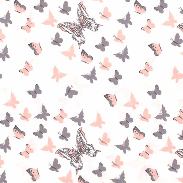 Σεντόνια Κούνιας (Σετ) Dimcol Butterfly 61 Coral