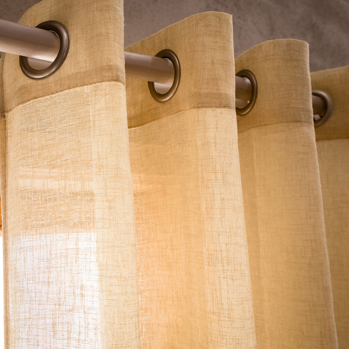 Κουρτίνα (140X280) με Τρουκς Gofis Home Combe Gold Beige 502 04 Κουρτίνες Σαλονιού Spitishop