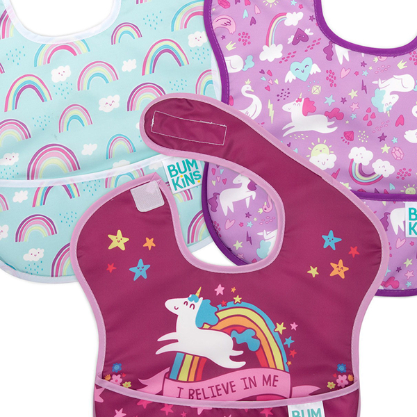 Σαλιάρες 6-24 Μηνών (Σετ 3τμχ) Bumkins SuperBib Unicorn