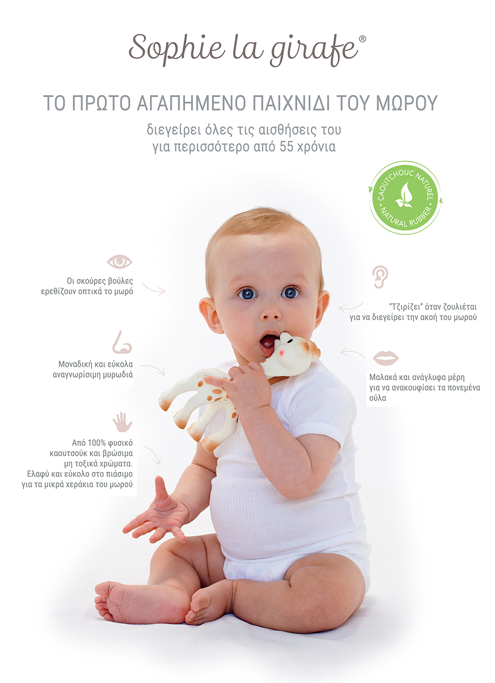 Μασητικό Παιχνίδι 17Εκ Sophie The Giraffe 616400 Home Βρεφικά Μασητικά για Μωρά - Οδοντοφυία Spitishop