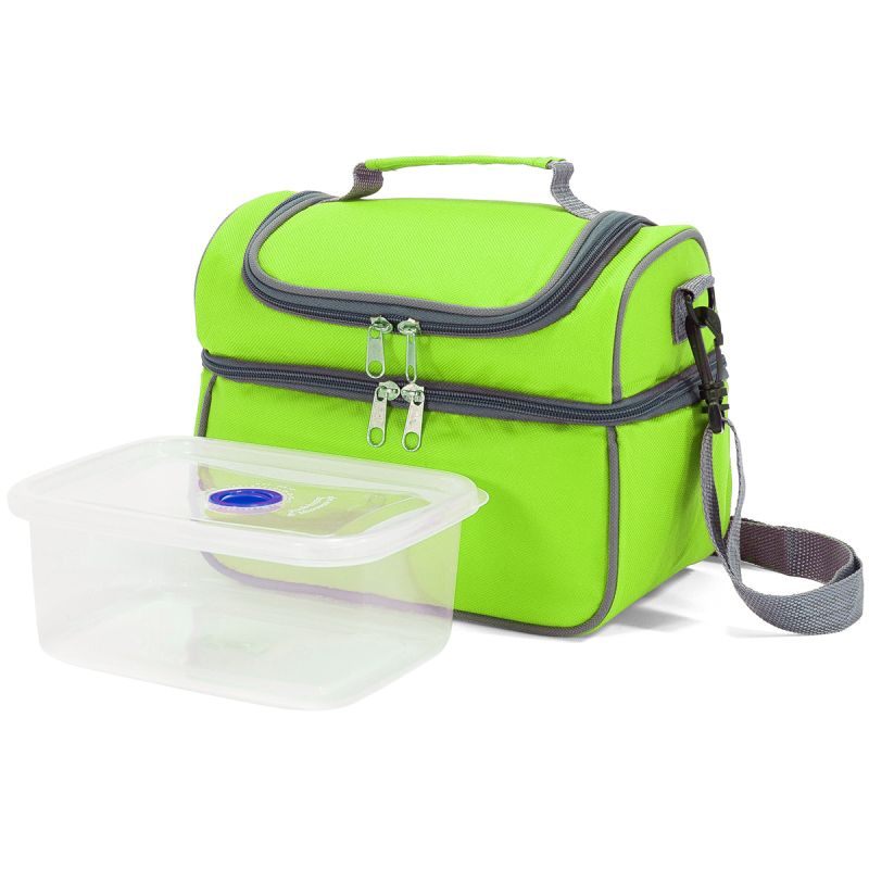 Ισοθερμική Τσάντα Φαγητού 6lt + Δοχείο Τροφίμων Benzi 5123 Green