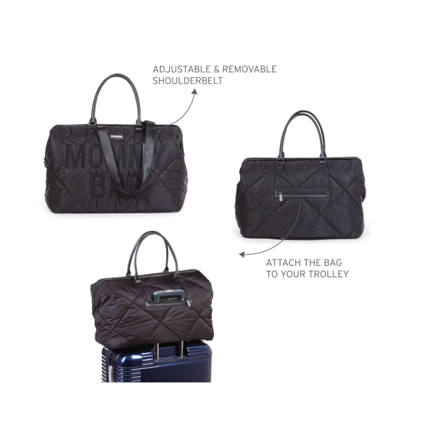 Τσάντα Αλλαξιέρα ChildHome Mommy Bag Puffered Black BR75833