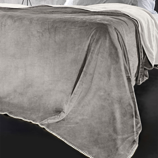 Κουβέρτα Fleece Υπέρδιπλη + Διακοσμητική Μαξιλαροθήκη (Σετ) Guy Laroche Velvet Vison