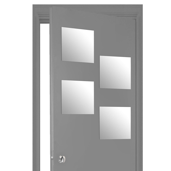 Διακοσμητικοί Καθρέφτες Τοίχου Αυτοκόλλητοι (Σετ 4τμχ) A-S Square 121121A