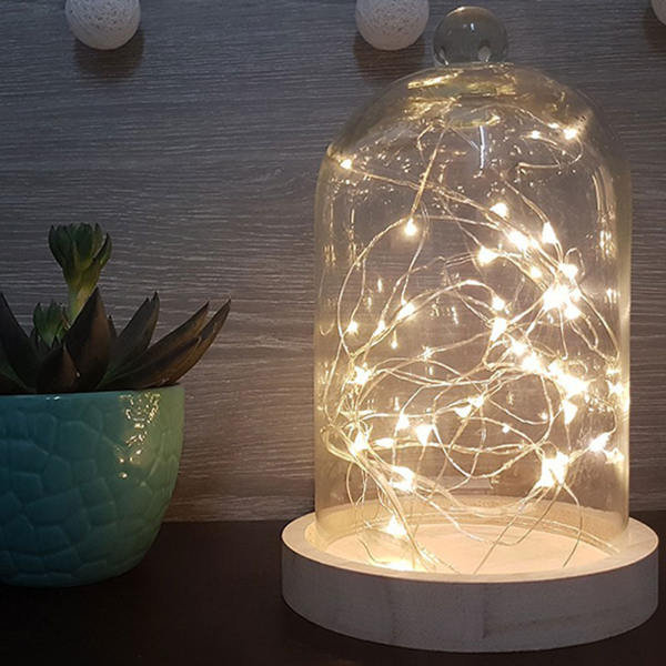 Διακοσμητική Γιρλάντα Μπαταρίας Με 20 MicroLED Φωτάκια A-S Silver 155585