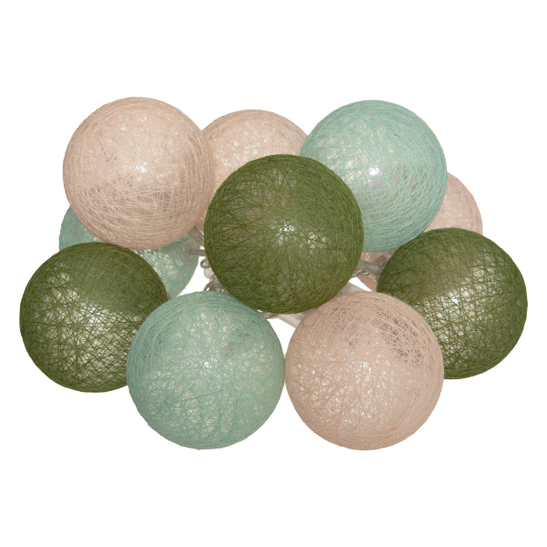 Διακοσμητική Γιρλάντα Μπαταρίας Με 10 LED Φωτάκια A-S Ecru/Khaki/Ciel 116415Ο