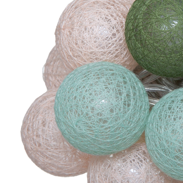 Διακοσμητική Γιρλάντα Μπαταρίας Με 10 LED Φωτάκια A-S Ecru/Khaki/Ciel 116415Ο