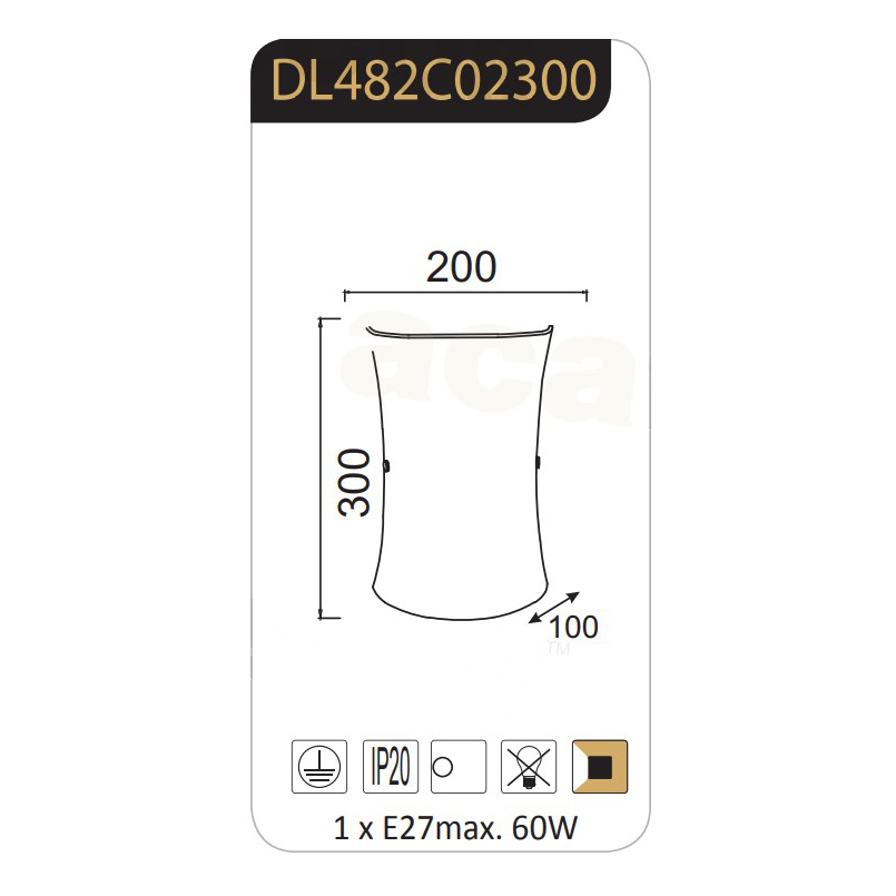 Απλίκα Τοίχου Aca Turtle DL482C White φωτογραφία