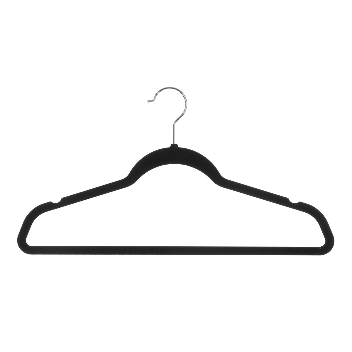 Κρεμάστρες Ρούχων Βελουτέ (Σετ 8τμχ) F-V Velvet Hanger Black 151525