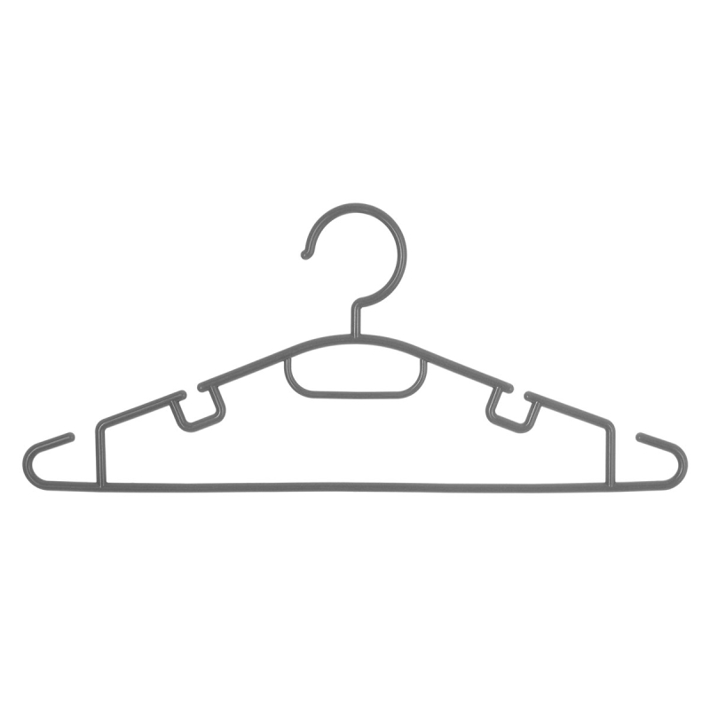 Κρεμάστρες Ρούχων (Σετ 10τμχ) F-V Grey 151546A