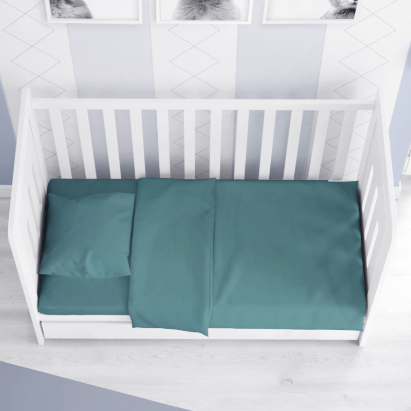 Πάπλωμα Κούνιας (120x160) Dimcol Solid Petrol 494