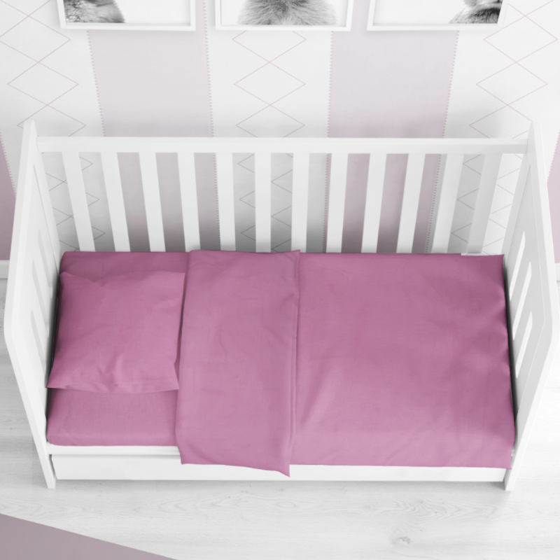 Σεντόνια Κούνιας (Σετ) Dimcol Solid Lila 492