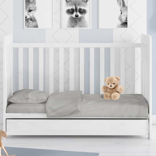 Σεντόνι Κούνιας Με Λάστιχο (70x140+15) Dimcol Solid Elephant 496