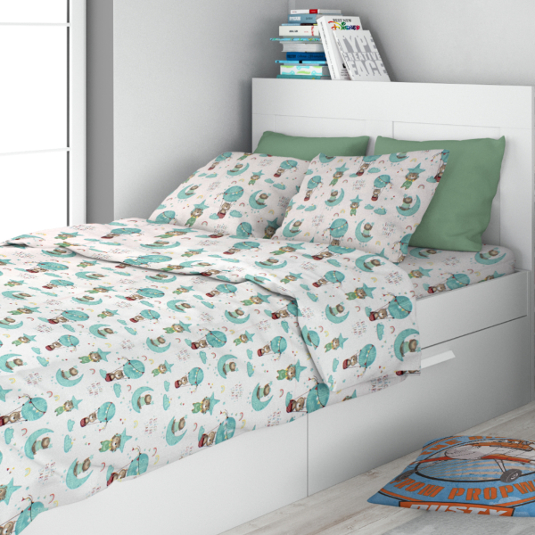 Σεντόνια Μονά (Σετ 3τμχ) Dimcol Reach The Stars Green 192