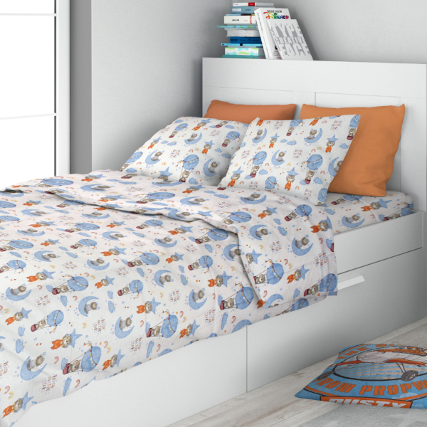 Παπλωματοθήκη Μονή (160x240) Dimcol Reach The Stars Sky Blue 191