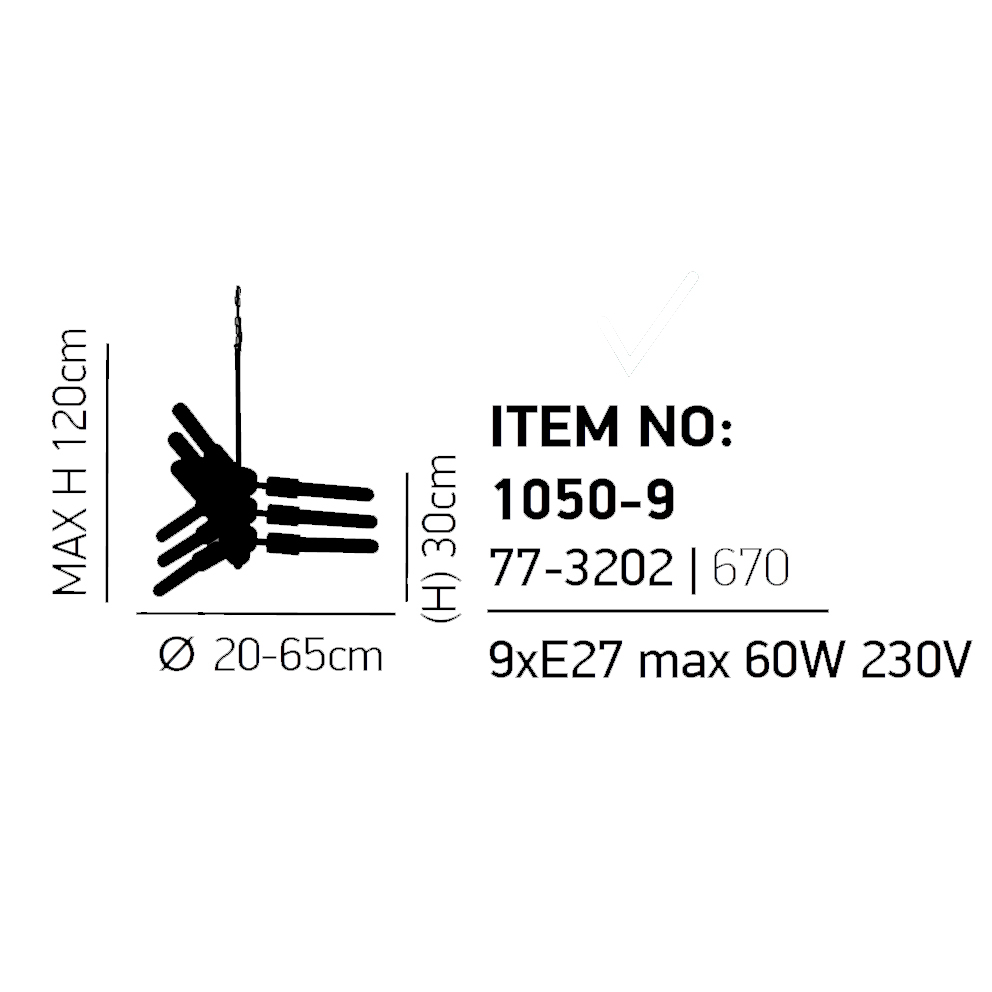 Φωτιστικό Οροφής Πολύφωτο Homelighting Helix 77-3202 Black Home Φωτιστικά Spitishop