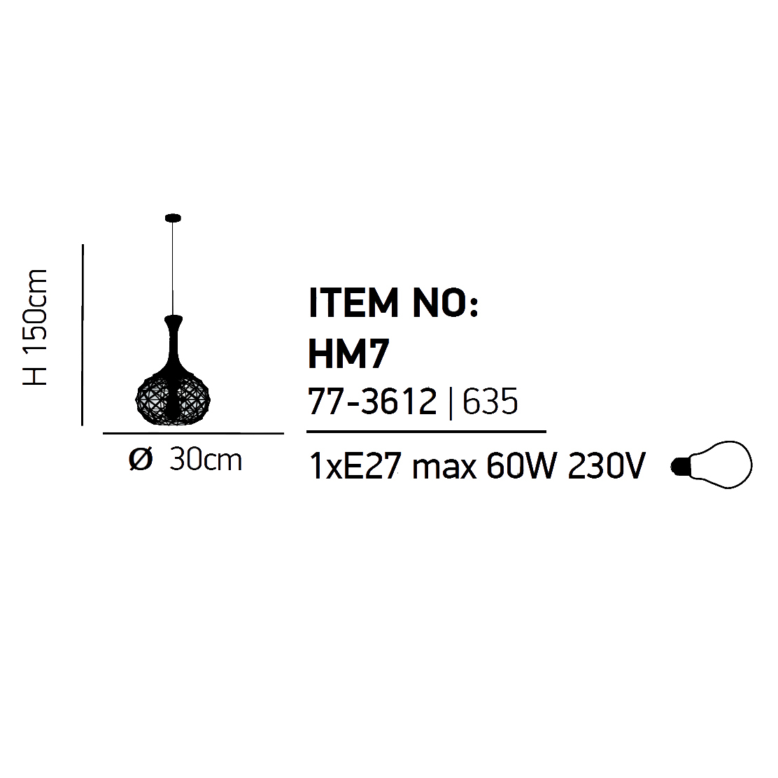 Φωτιστικό Οροφής Μονόφωτο Homelighting Rep 77-3612 Rope Home Φωτιστικά Spitishop