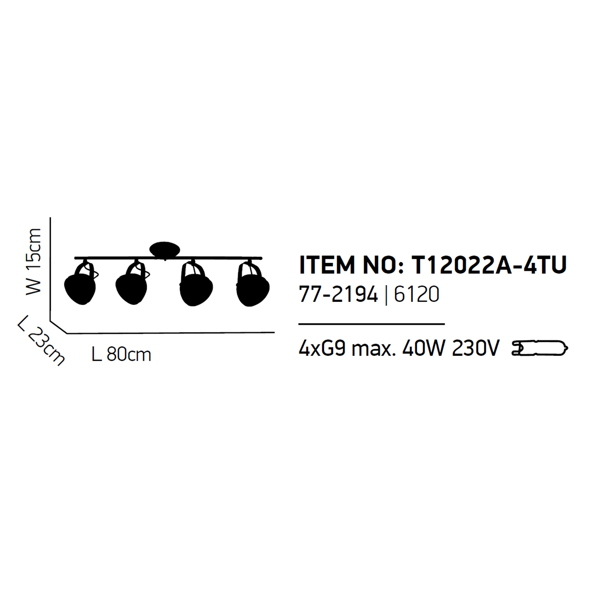 Σποτ Πολύφωτο Homelighting Juno 77-2194 White Home Φωτιστικά Οροφής - Τοίχου Spitishop